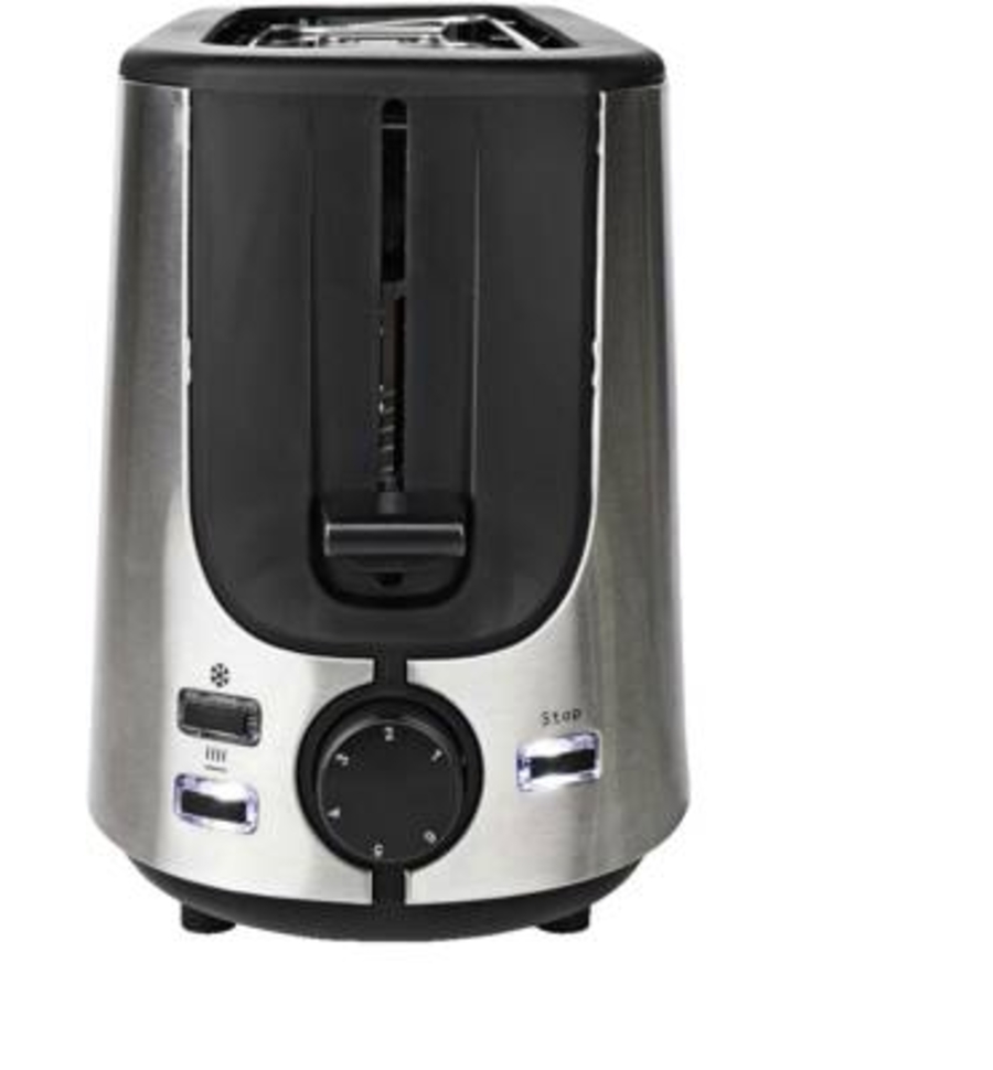 Nedis KABT310EAL Toaster Edelstahl Serie | 1 Steckplätz | Bräunungsstufen: 6 