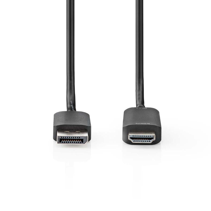 Nedis CCGB37104K20 Displayport-Kabel  2.00 m  DisplayPort Stecker | HDMI™ Stecker | 4K@60Hz |