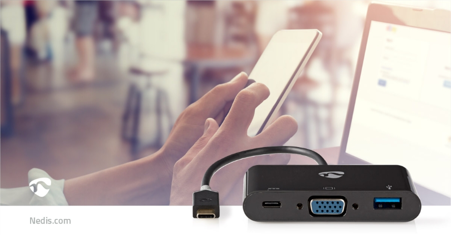 Nedis CCBW64760AT02 USB Multi-Port-Adapter USB 3.2 Gen 1 | USB-C™ Stecker | USB-A Buchse/ USB-C™ Buchse