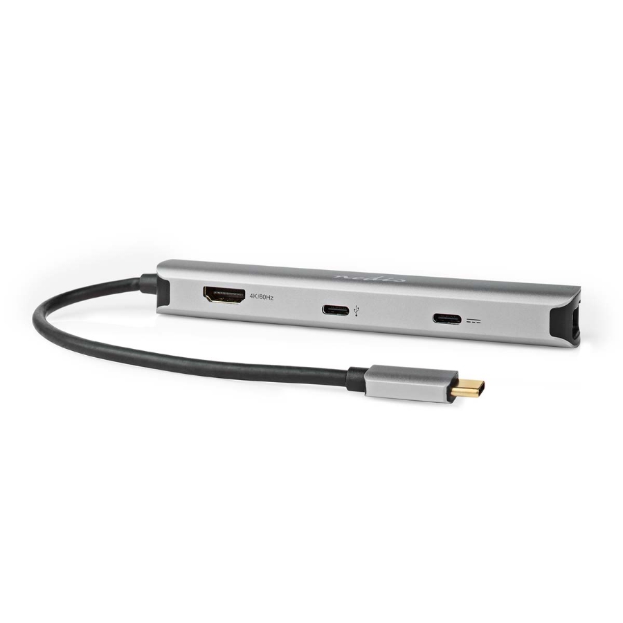 Nedis CCBW64230AT02 USB Multi-Port-Adapter USB 3.2 Gen 1 USB-C™ Stecker| HDMI™ Ausgang / RJ45 Buchse/ 2x USB-A Buchse