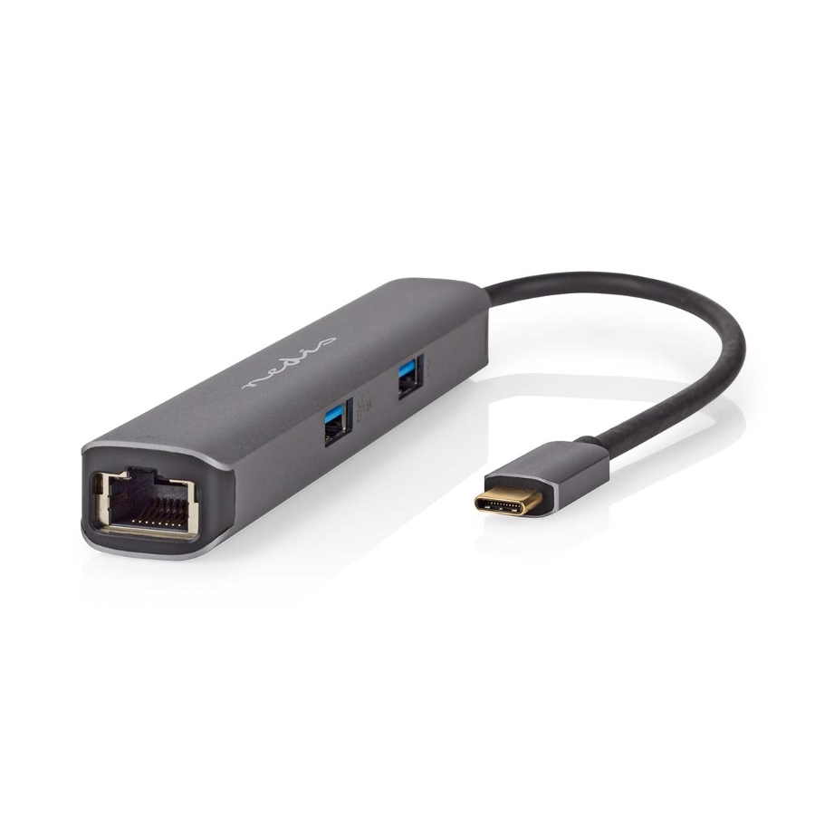 Nedis CCBW64230AT02 USB Multi-Port-Adapter USB 3.2 Gen 1 USB-C™ Stecker| HDMI™ Ausgang / RJ45 Buchse/ 2x USB-A Buchse