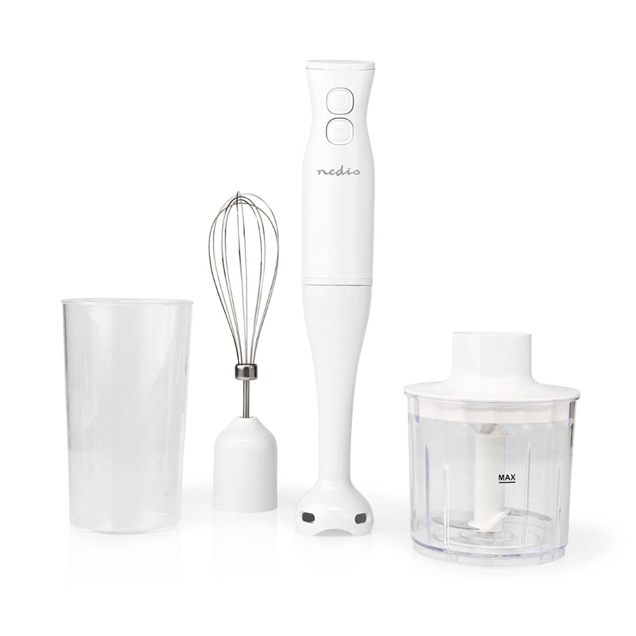 Nedis KAHB120CWT Stabmixer 400 W Weiss Geschindigkeitseinstellung: 2- Geschindigkeit