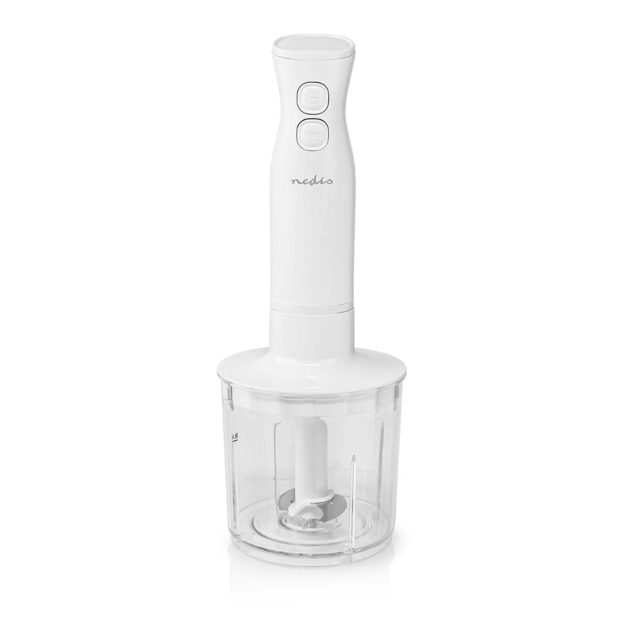 Nedis KAHB120CWT Stabmixer 400 W Weiss Geschindigkeitseinstellung: 2- Geschindigkeit