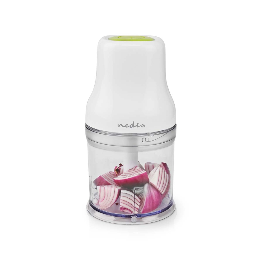 Nedis KAMC100CWT Zerkleinerer für Lebensmittel 200 W | 0.5 l | Plastik | 1-Speed | Weiss