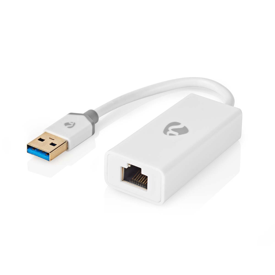 Nedis CCBW61950WT02 USB-A Adapter USB 3.2 Gen 1 | USB-A Stecker | RJ45 Buchse | 1 Gbps | 