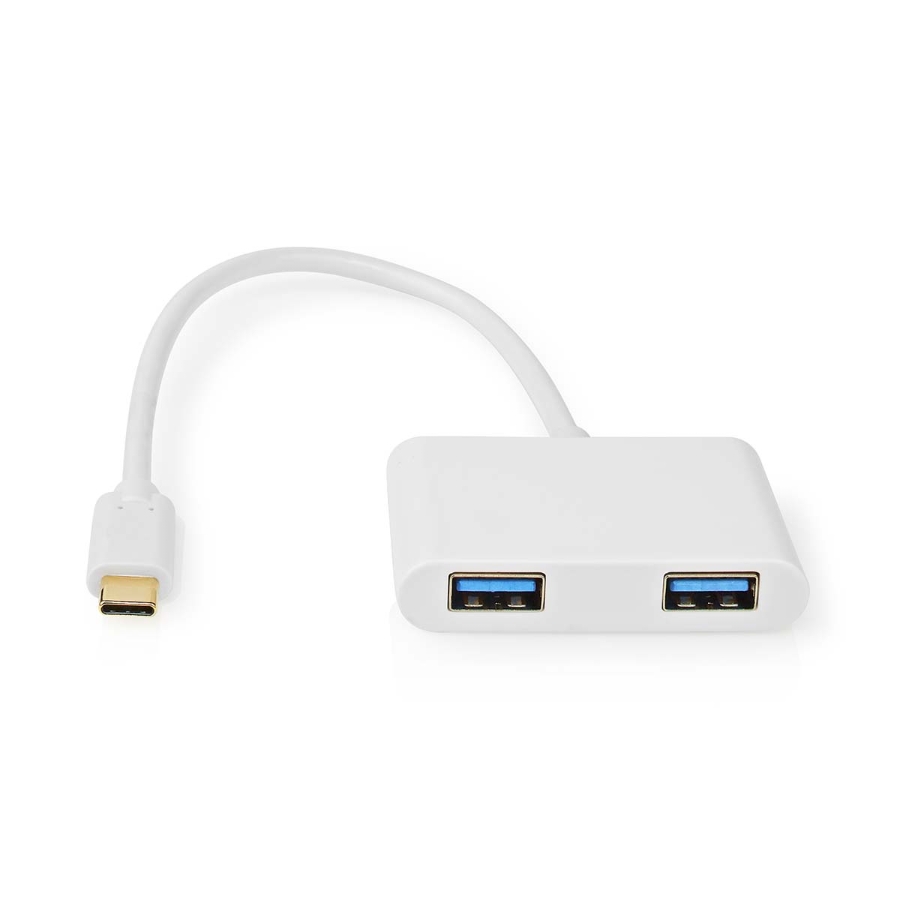 Nedis CCGP65960WT02 USB Multi-Port-Adapter USB 3.2 Gen 1 | USB-C™ Stecker | 2x USB-A | 5 Gbps 