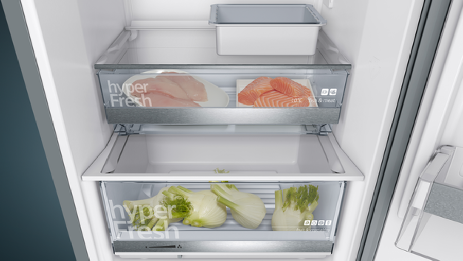 Siemens KG39E8IBA Q500 Stand Kühl- Gefrierkombination, 60cm, 343L antiFingerprint, lowFrost, bottleRack, Edelstahl