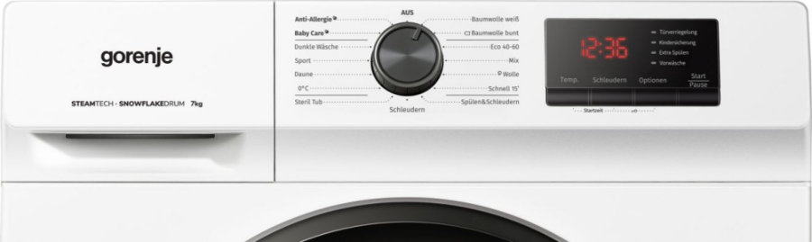 Gorenje WNHVB72SDPS Waschmaschine 7 kg 46cm Tief Gerätemaß (HxBxT) : 85 x 59,5 x 46 cm