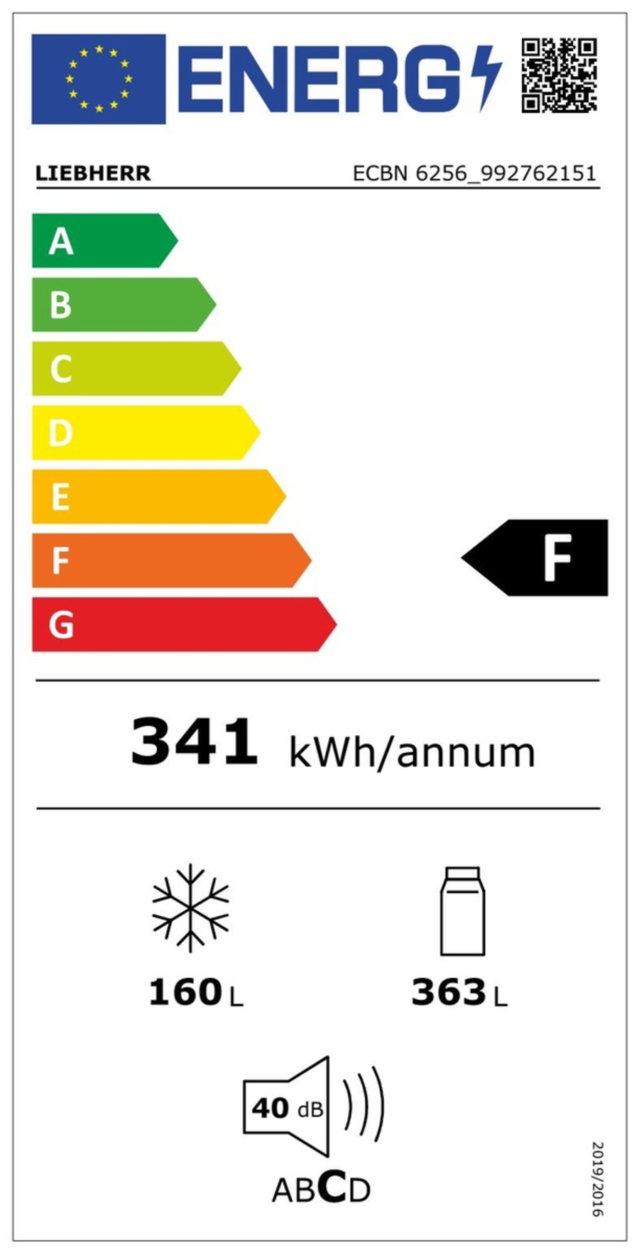Liebherr ECBN 6256 PremiumPlus BioFresh NoFrost  Integrierbare Kühl-Gefrierkombination mit BioFresh