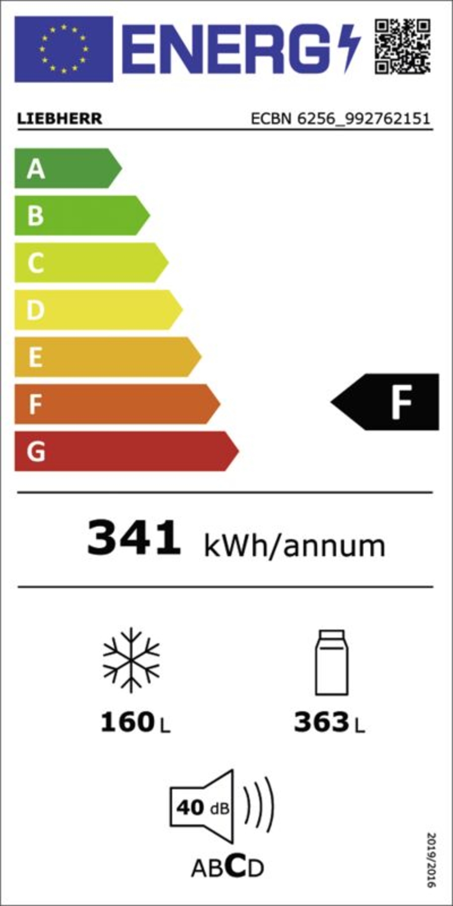 Liebherr ECBN 6256 PremiumPlus BioFresh NoFrost  Integrierbare Kühl-Gefrierkombination mit BioFresh