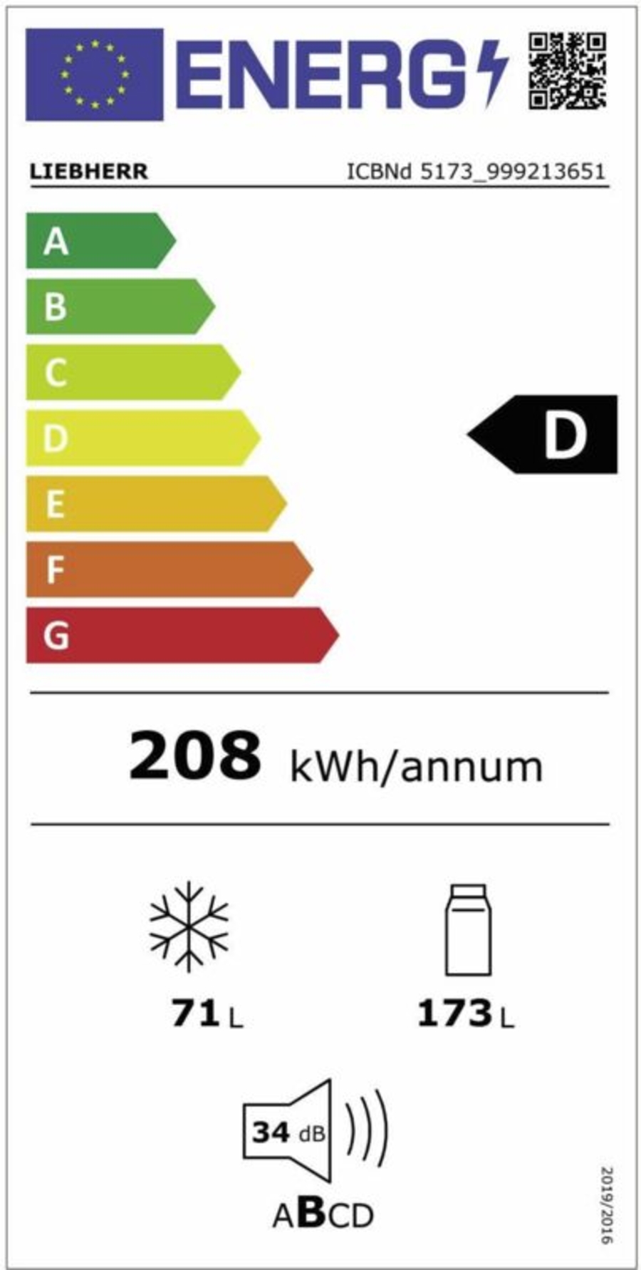 Liebherr ICBNd 5173 Peak BioFresh NoFrost  Integrierbare Kühl-Gefrierkombination mit BioFresh
