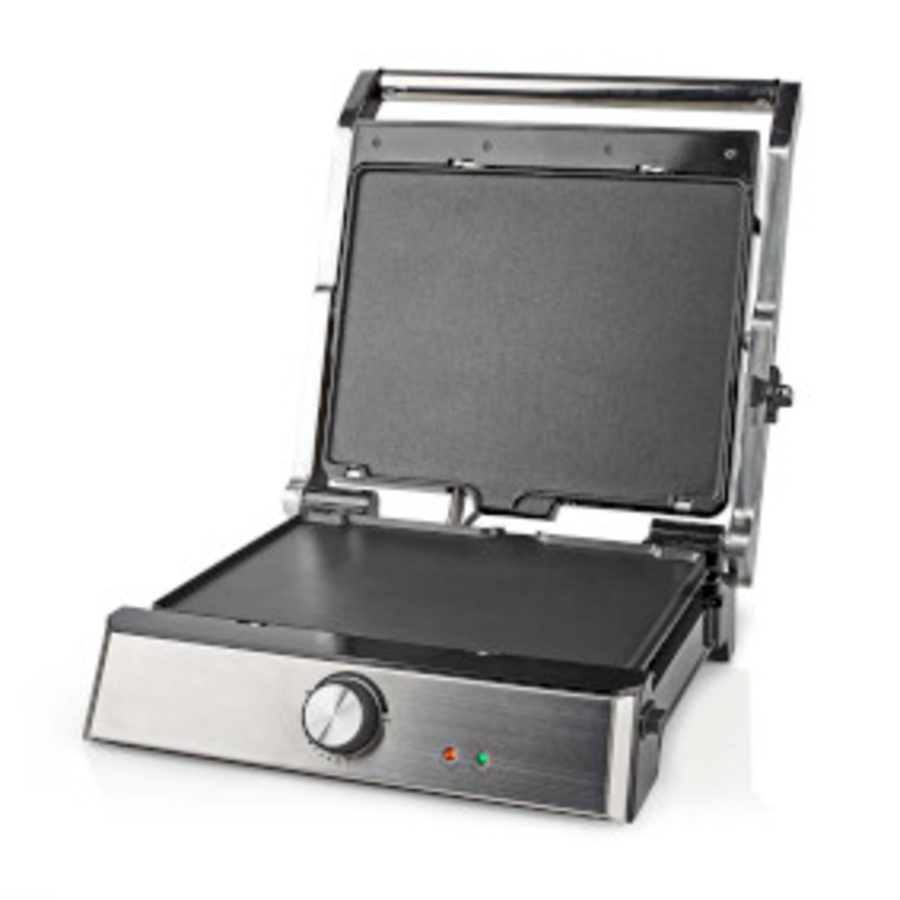 Nedis KAGR151FSR Edelstahl 2000 W | 29 x 23 cm | Einstellbare Temperaturregelung |