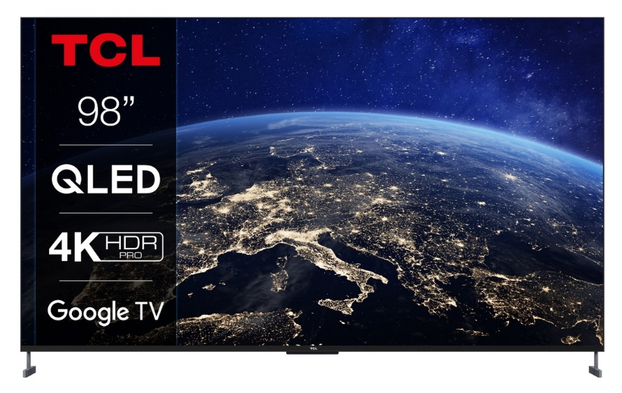 TCL 98C735 Flat98 Zoll (248 cm), QLED 4K, SMART TV, Google TV Wireless LAN,Bluetooth,Android Fernseher