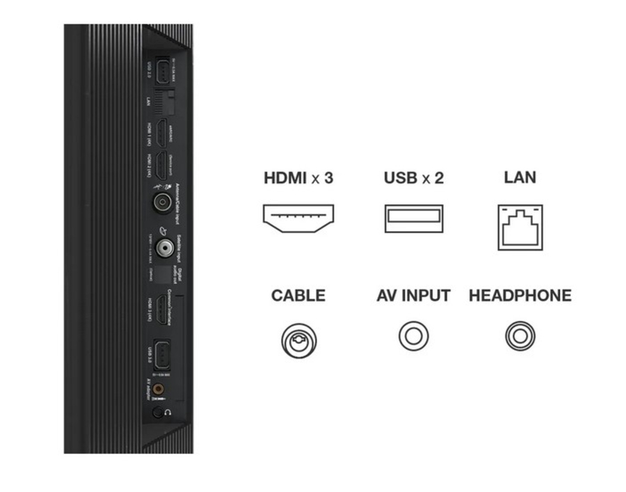 TCL 98C735 Flat98 Zoll (248 cm), QLED 4K, SMART TV, Google TV Wireless LAN,Bluetooth,Android Fernseher