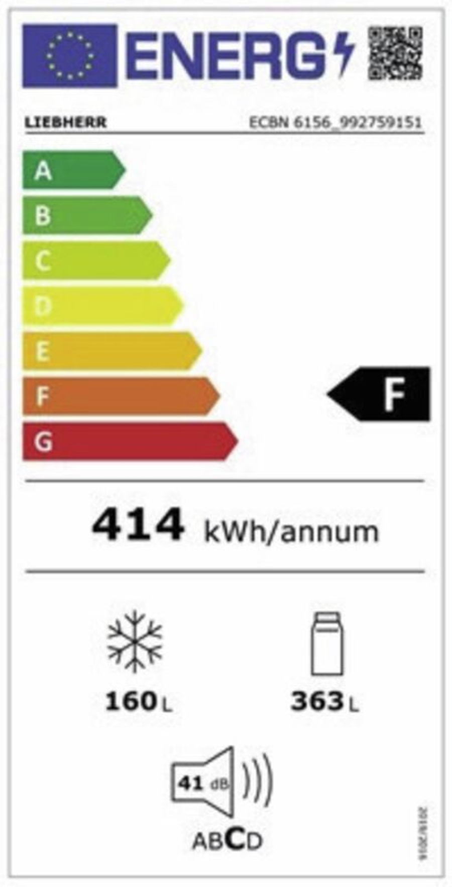 Liebherr ECBN 6156/001 PremiumPlus BioFresh NoFrost  Integrierbare Kühl-Gefrierkombination mit BioFresh und 