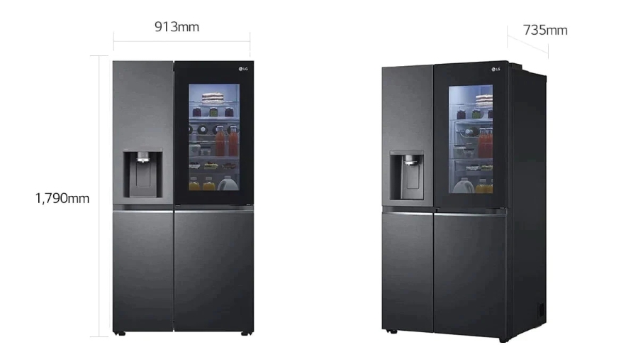 LG GSXV90MCDE  Side-by-Side No Frost Festwasseranschluss Matt Black Steel