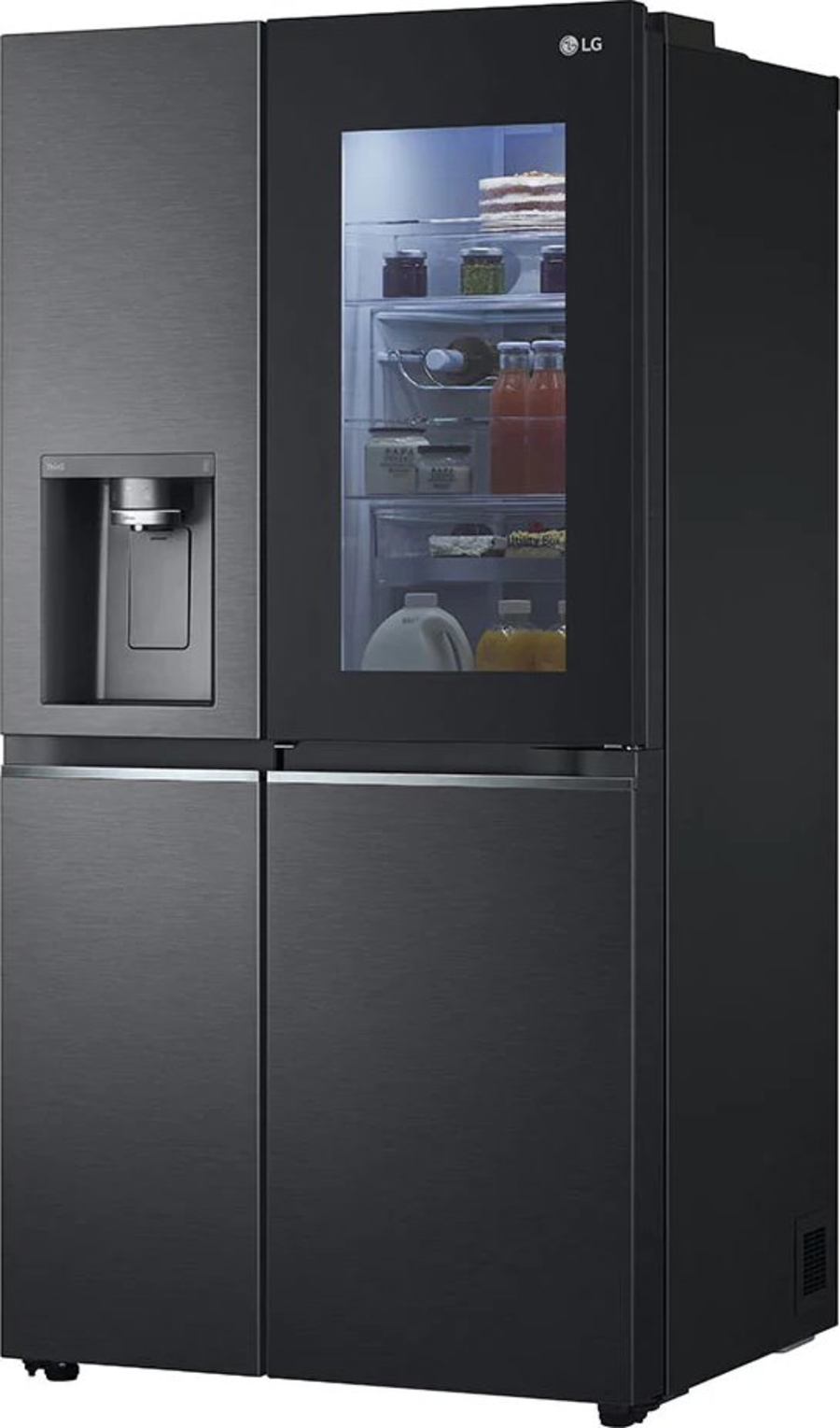 LG GSXV90MCDE  Side-by-Side No Frost Festwasseranschluss Matt Black Steel