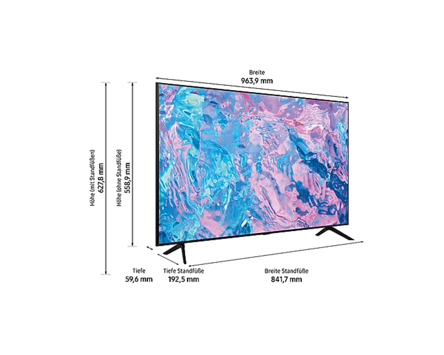Samsung UE43CU7170 (2023) 43" (108cm) Crystal UHD Fernseher Smart TV, 4K 