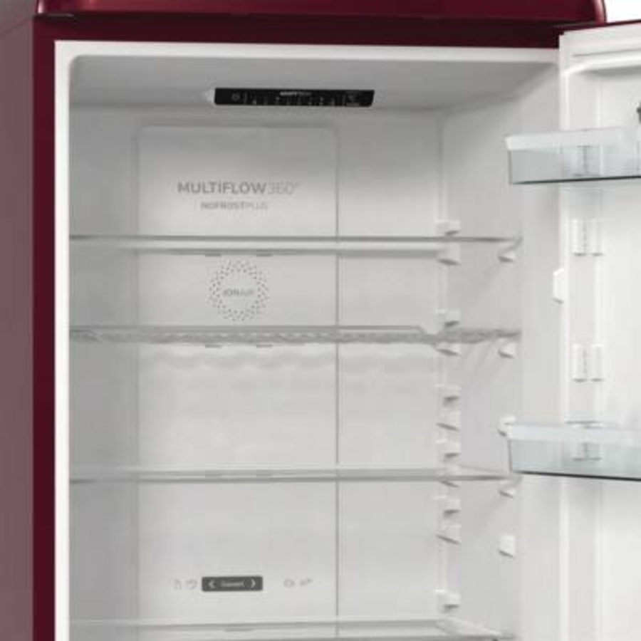 Gorenje ONRK619DR Kühl-Gefrierkombination Stand retro rot NoFrost ( BxHxT) :600x1940x661mm 