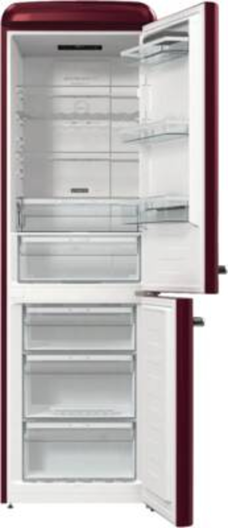 Gorenje ONRK619DR Kühl-Gefrierkombination Stand retro rot NoFrost ( BxHxT) :600x1940x661mm 