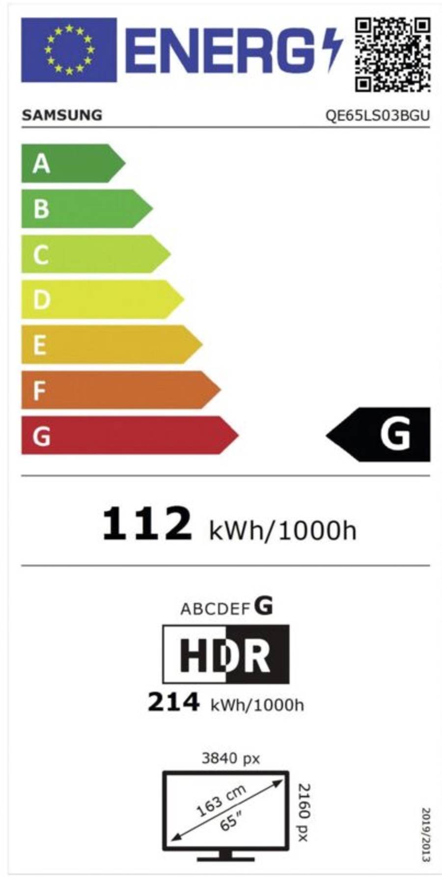 Samsung QE65LS03B The Frame 6.1 (2023)  65" (163cm) Fernseher Ultra HD HDR QLED-TV inkl. One Connect-Box, SmartTV