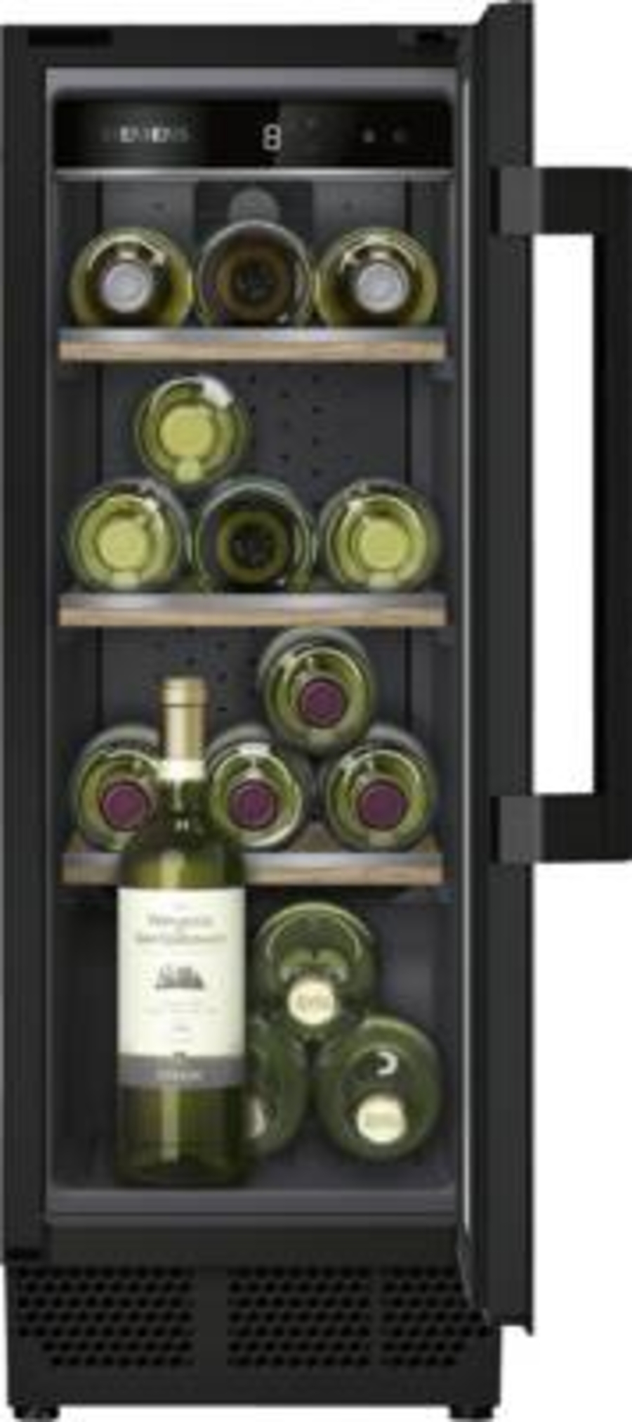 Siemens KU20WVHF0 iQ500 Weinkühlschrank mit Glastür, 82 x 30 cm Schwarz