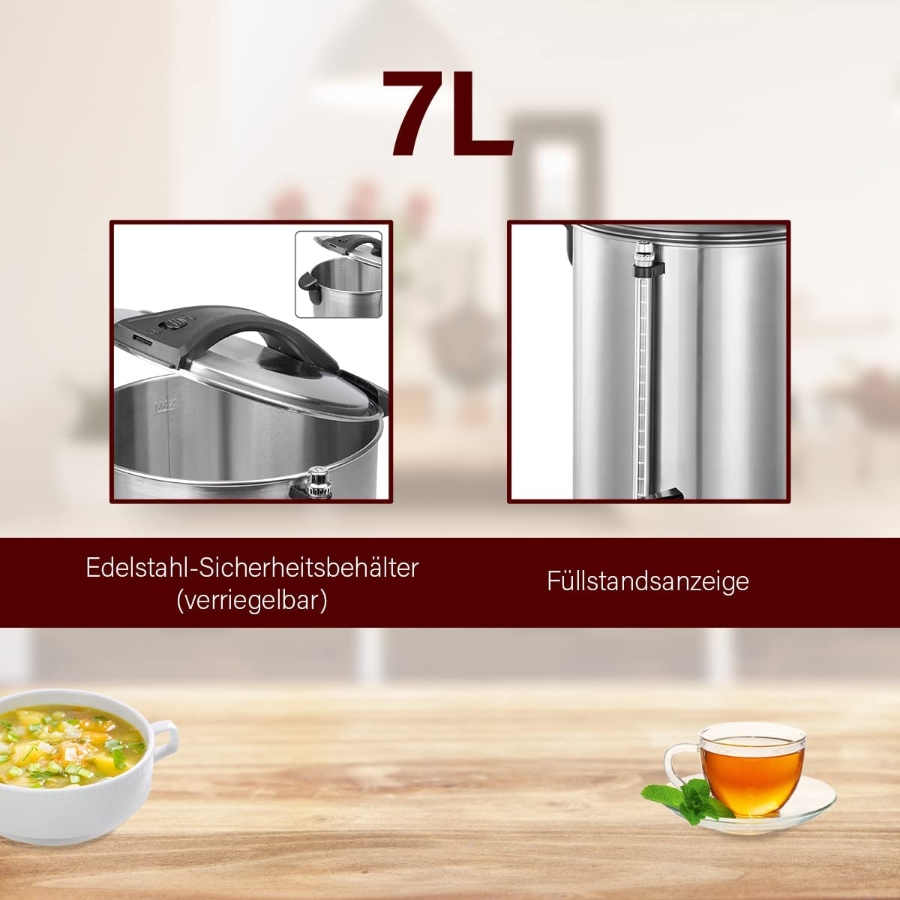 Proficook PC-HGA 1196 Heißgetränkeautomat zum Erhitzen und Warmhalten  von  Glühwein/Kaffee/Tee/Punsch oder Suppen, hochwertige