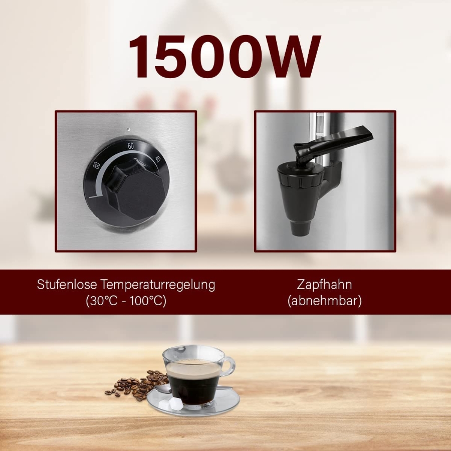 Proficook PC-HGA 1196 Heißgetränkeautomat zum Erhitzen und Warmhalten  von  Glühwein/Kaffee/Tee/Punsch oder Suppen, hochwertige