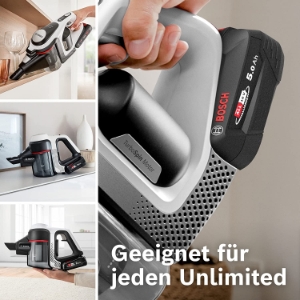 Bosch BHZUB1850 Wechsel-Akku Power for All 18V 5.0Ah geeignet für  alle kabellosen Unlimited Akku-Staubsauger extra lange