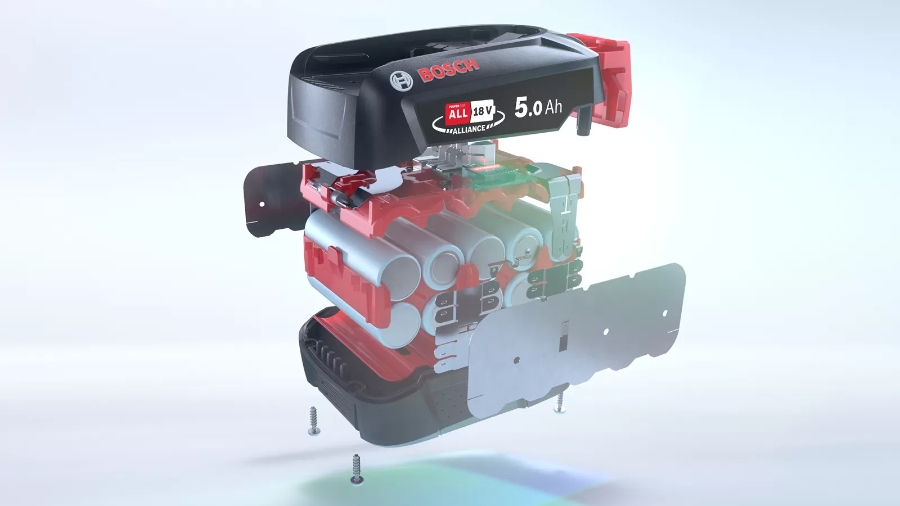 Bosch BHZUB1850 Wechsel-Akku Power for All 18V 5.0Ah geeignet für  alle kabellosen Unlimited Akku-Staubsauger extra lange