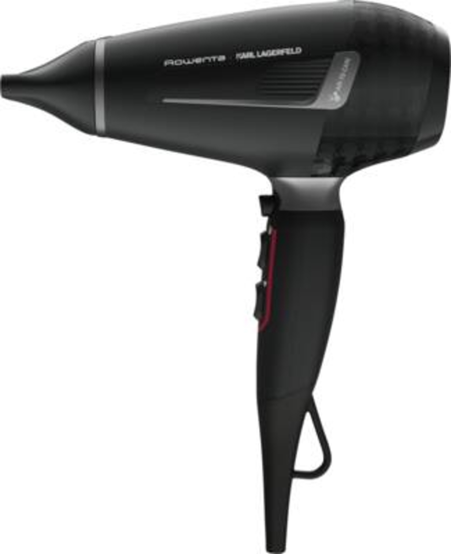 Rowenta CV888L Karl Lagerfeld Pro Stylist Haartrockner Schwarz/Rot  2200 Watt Pro AC-Motor,ultraschnelles Trocknen,Ionic Shine 