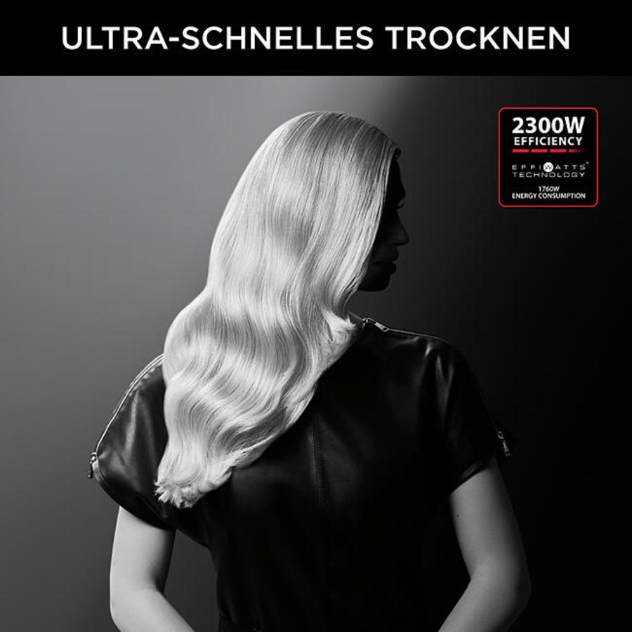 Rowenta CV591L Karl Lagerfeld Powerline Haartrockner 2100 Watt, Ionen-Booster,energiesparender Motor, Kaltlufttaste,