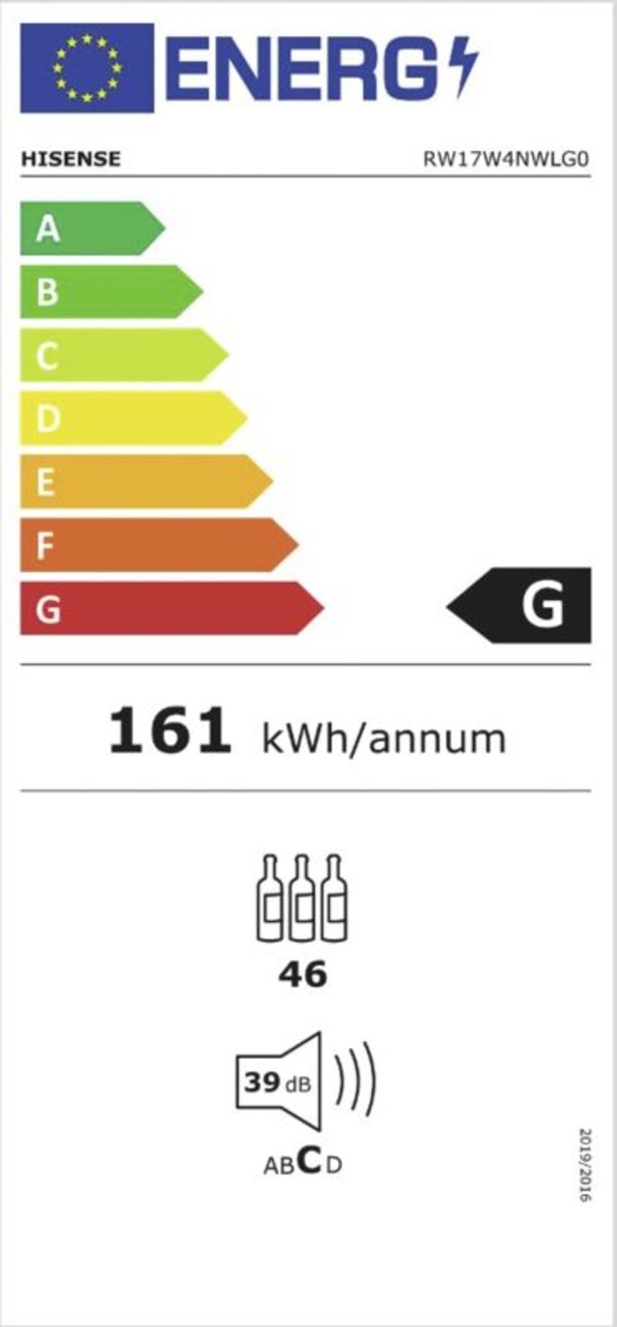 Hisense RW17W4NWLG0  Weintemperierschrank   