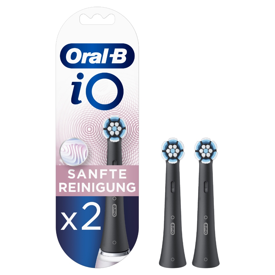 Oral-B Aufsteckbürsten iO Sanfte Reinigung BLACK 2er 