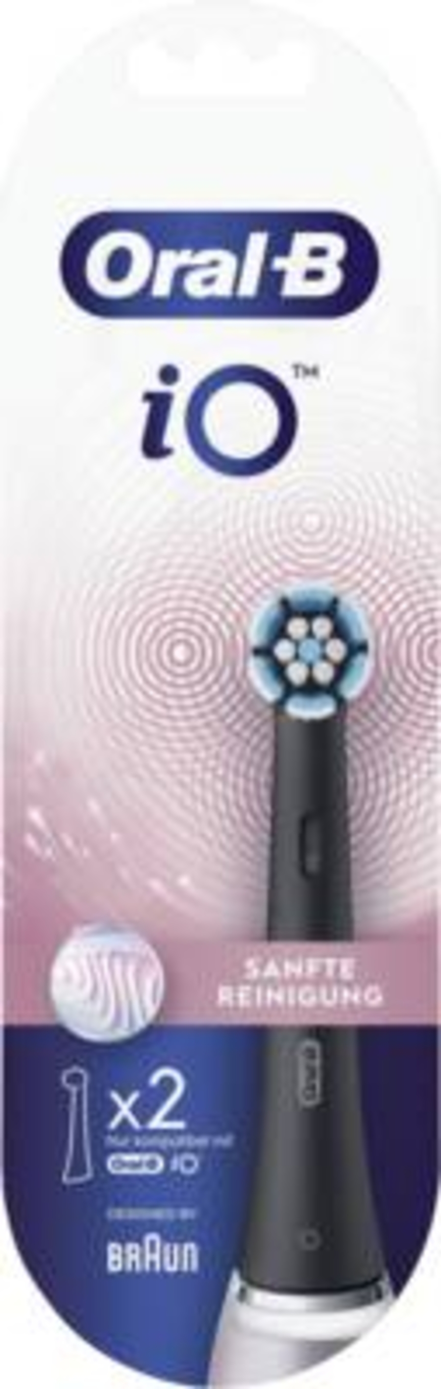 Oral-B Aufsteckbürsten iO Sanfte Reinigung BLACK 2er 