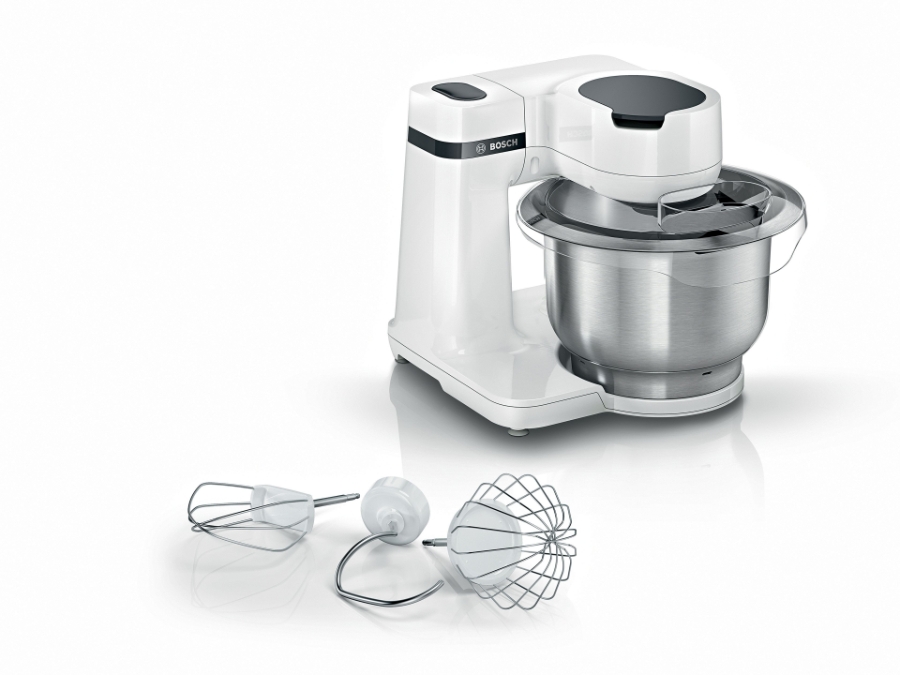 Bosch MUMS2EW00 Küchenmaschine Edelstahl-Weiss Edelstahl-Schüssel 3,8 L