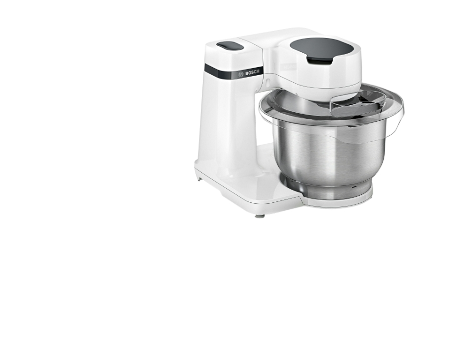 Bosch MUMS2EW00 Küchenmaschine Edelstahl-Weiss Edelstahl-Schüssel 3,8 L