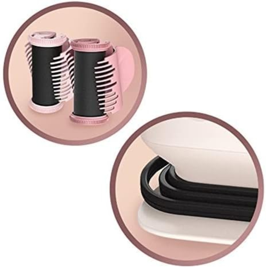 Remington H9100 Lockenwickler aufheizbar,  OPTIheat-Technologie,zwei Größen (25 mm, 32 mm), rosa/schwar