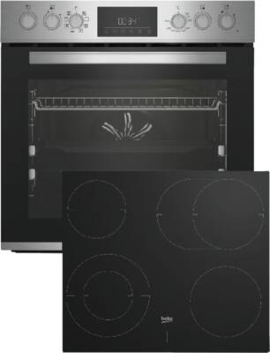 Beko BBUM12328X Multifunktionsherdset Edelstahl-Schwarz EEK: A