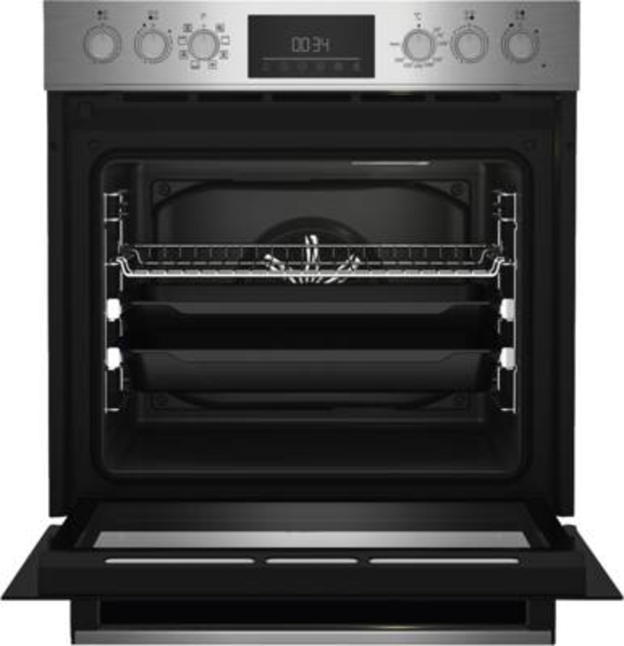 Beko BBUM12328X Multifunktionsherdset Edelstahl-Schwarz EEK: A