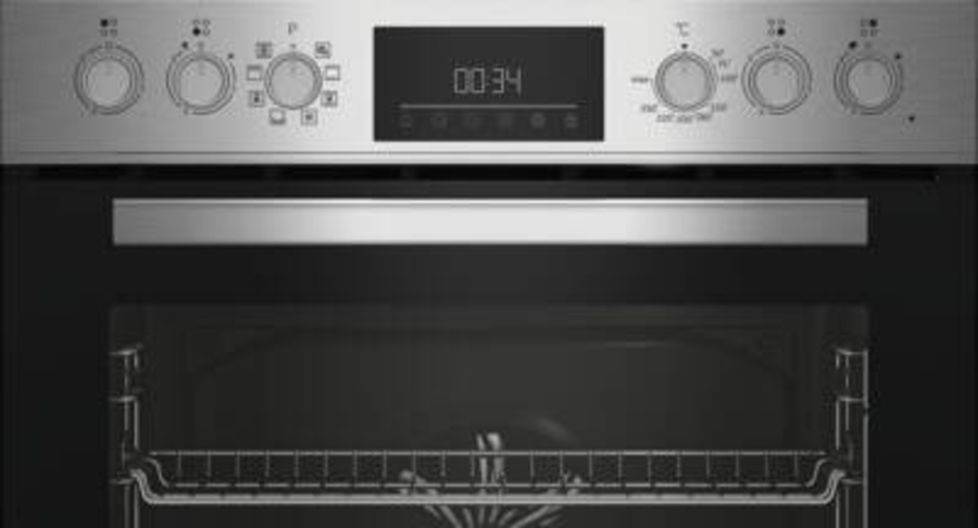Beko BBUM12328X Multifunktionsherdset Edelstahl-Schwarz EEK: A
