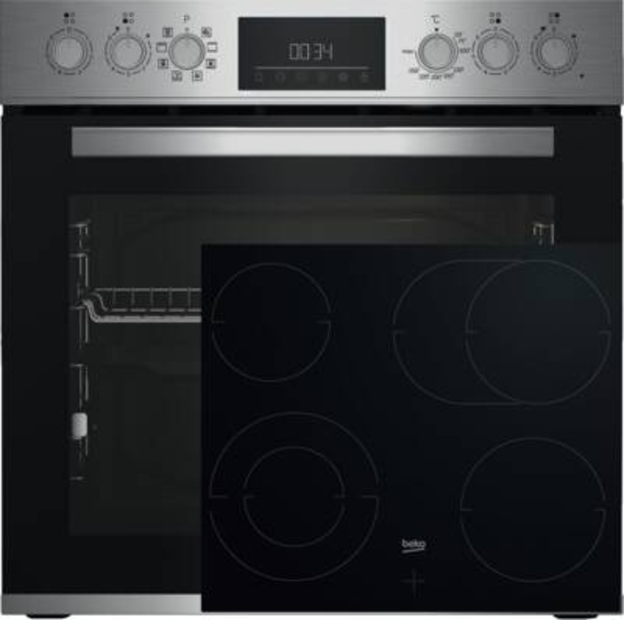 Beko BBUM12328X Multifunktionsherdset Edelstahl-Schwarz EEK: A
