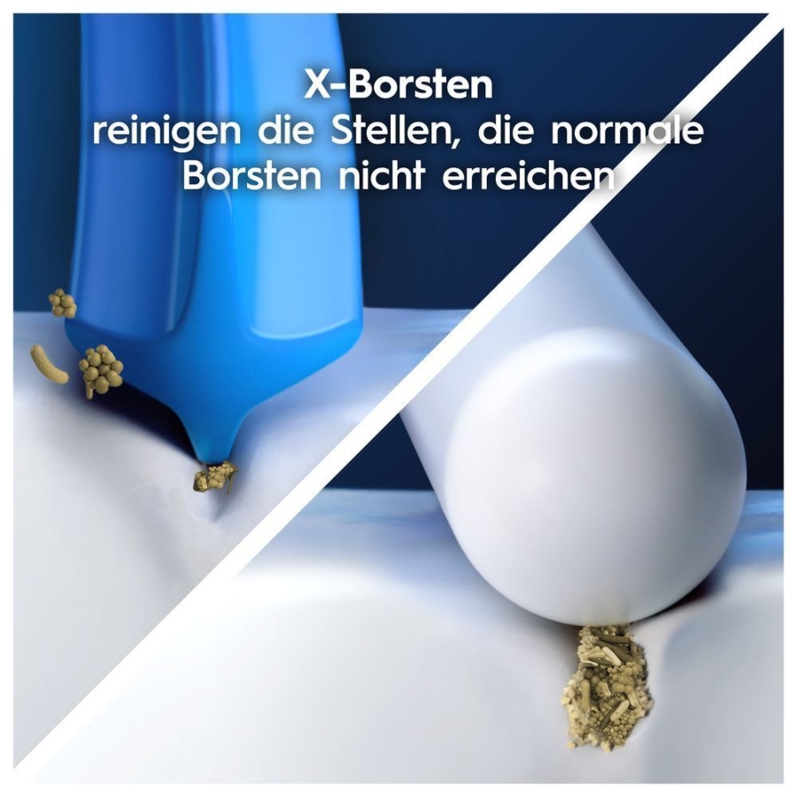 Oral-B Pro CrossAction Aufsteckbürsten Schwarz 10er  für elektrische Zahnbürste, X-förmige Borsten