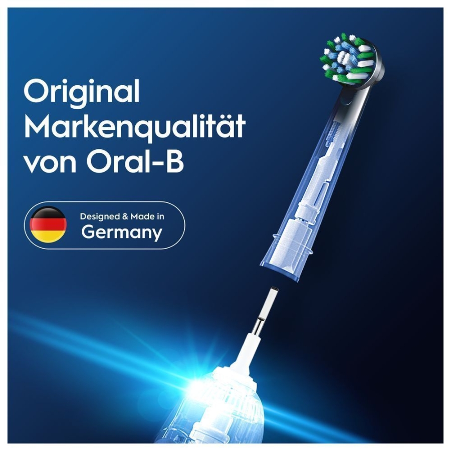 Oral-B Pro CrossAction Aufsteckbürsten Schwarz 10er  für elektrische Zahnbürste, X-förmige Borsten