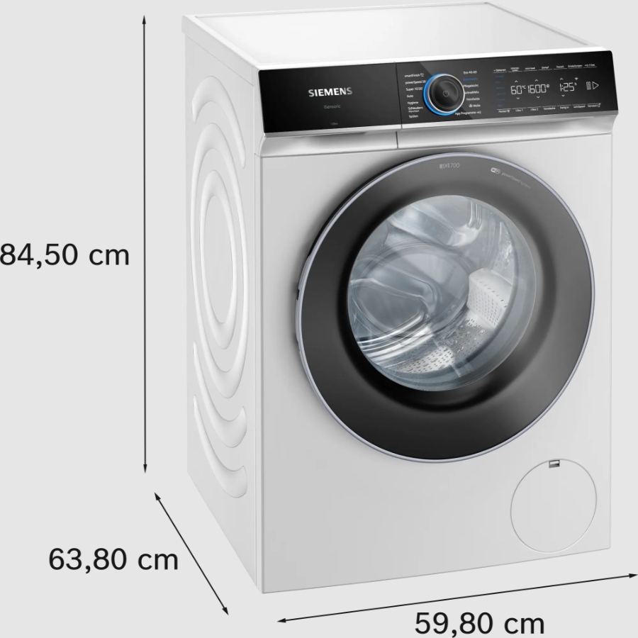 Siemens WG56B2A40 Waschmaschine 10kg, 1600 U/min i-DOS, speedPack XL,Home-Connect