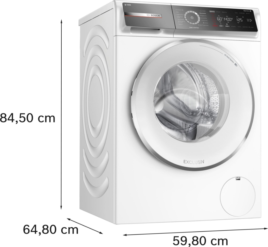 Bosch WGB244A90 Select Line Serie 8 Waschmaschine Stand 9kg,  1400U/min weiß,Home Connect
