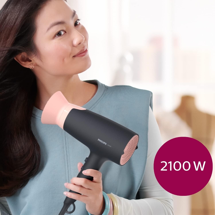 Philips BHD350/10 Series 3000 Haartrockner mit  ThermoProtect Aufsatz - 2100W, Ionisierungsfunktion