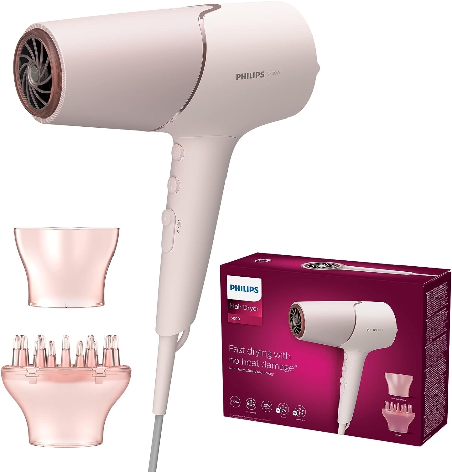 Philips BHD530/00 5000 Series Haartrockner mit ThermoShield Technologie Volumendiffusor 