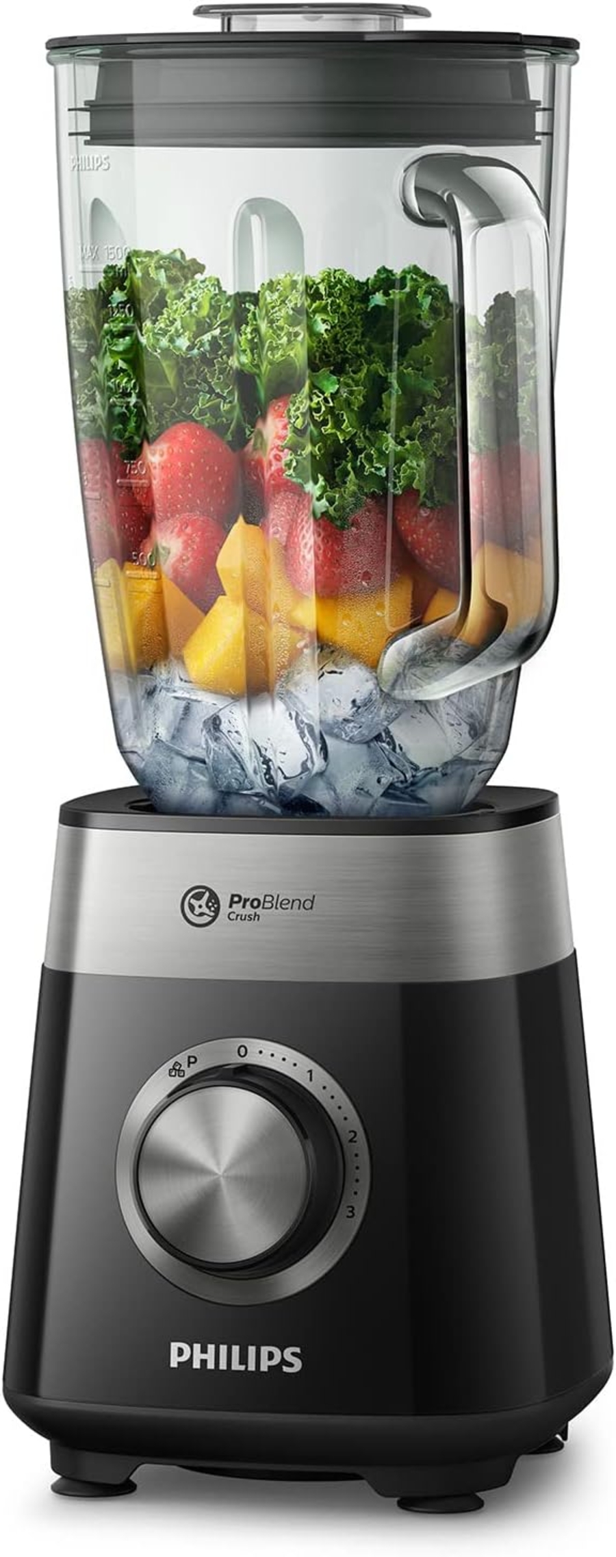 Philips HR2228/90 Standmixer  800-W- , 2L Glasbehälter, ProBlend Crush-Technologie