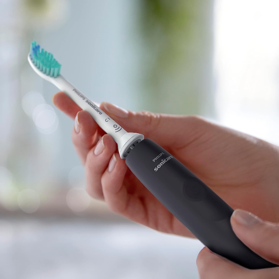 Philips HX3671/14 Sonicare 3100  Series schwarz elektrische Zahnbürste mit Drucksensor und 
